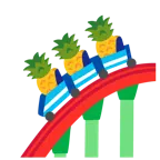 kolejka górska + ananas