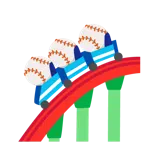 kolejka górska + baseball