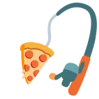 Angel mit Fisch + Pizza