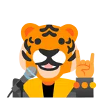 Mikrofon + Tigergesicht