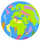 Mischpalette + Globus mit Europa und Afrika