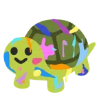 Mischpalette + Schildkröte