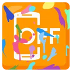 Mischpalette + Mobiltelefon aus