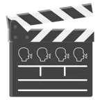 film tahtası + konuşan kişi