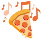 musical notes + pizza