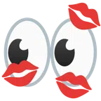 occhi + impronta della bocca