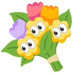 occhi + mazzo di fiori