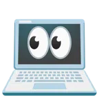 occhi + computer portatile