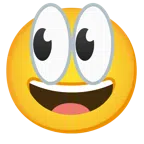 occhi + faccina con sorriso e occhi spalancati