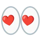 occhi + faccina con sorriso e occhi a cuore