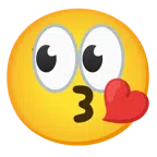 occhi + faccina che manda un bacio