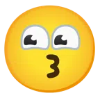 occhi + faccina che bacia con occhi sorridenti