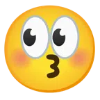 occhi + faccina che bacia con occhi chiusi