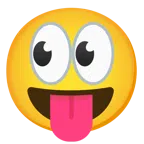 occhi + faccina che mostra la lingua