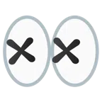 occhi + faccina frastornata