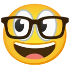 occhi + faccina nerd