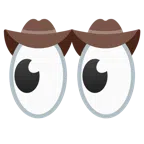 occhi + faccina con cappello da cowboy