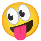 occhi + faccina impazzita