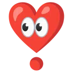 occhi + punto esclamativo a cuore