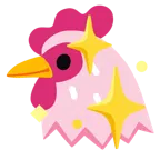 cuore che luccica + gallina