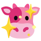 cuore che luccica + muso di mucca