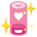cuore che luccica + batteria scarica