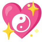 cuore che luccica + Yin e Yang