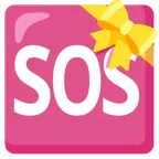 cuore con fiocco + pulsante SOS