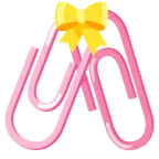 cuore con fiocco + graffette attaccate