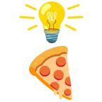 Glühbirne + Pizza