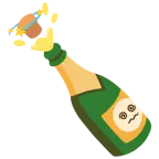 stella con scia + bottiglia stappata