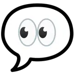 speech balloon + eyes