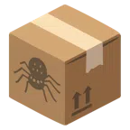 Paket + Spinne