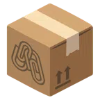 Paket + verhakte Büroklammern