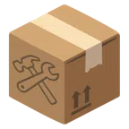 Paket + Hammer und Schraubenschlüssel