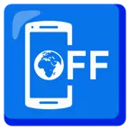mobile phone off + globe showing Europe-Africa
