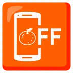 mobile phone off + tangerine