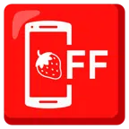 mobile phone off + strawberry