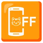 mobile phone off + cat face