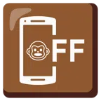 mobile phone off + monkey face
