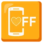 mobile phone off + yellow heart