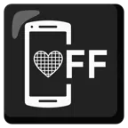 mobile phone off + black heart