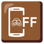 mobile phone off + see-no-evil monkey