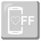 mobile phone off + white heart