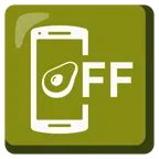 mobile phone off + avocado