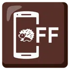 mobile phone off + hedgehog