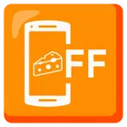 mobile phone off + cheese wedge