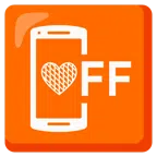 mobile phone off + orange heart