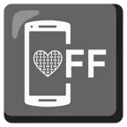 mobile phone off + grey heart