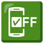 mobile phone off + check mark button
